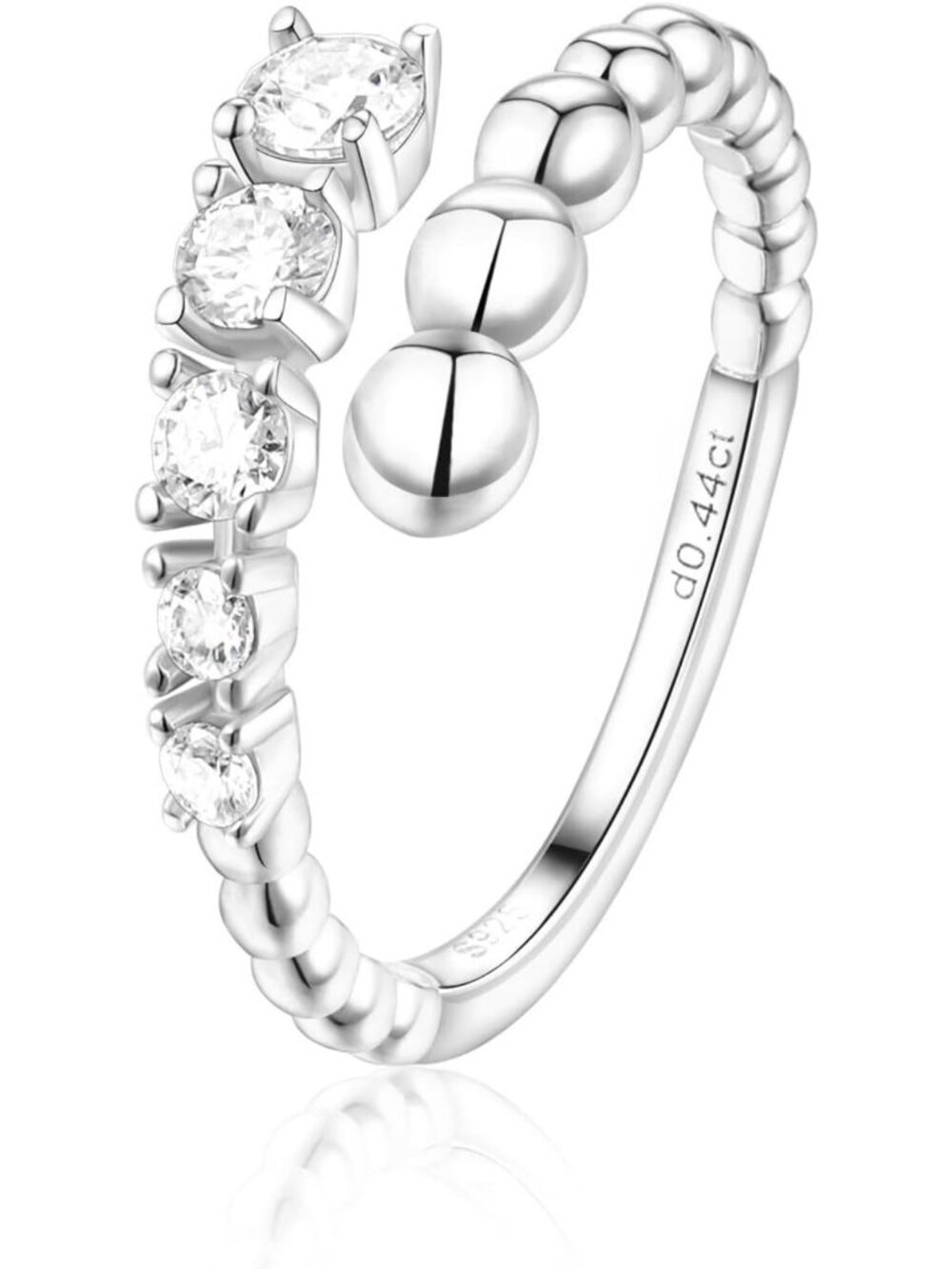 Stunning Moissanite Eternity Stacking Ring - 925 Sterling Silver Wedding Band
